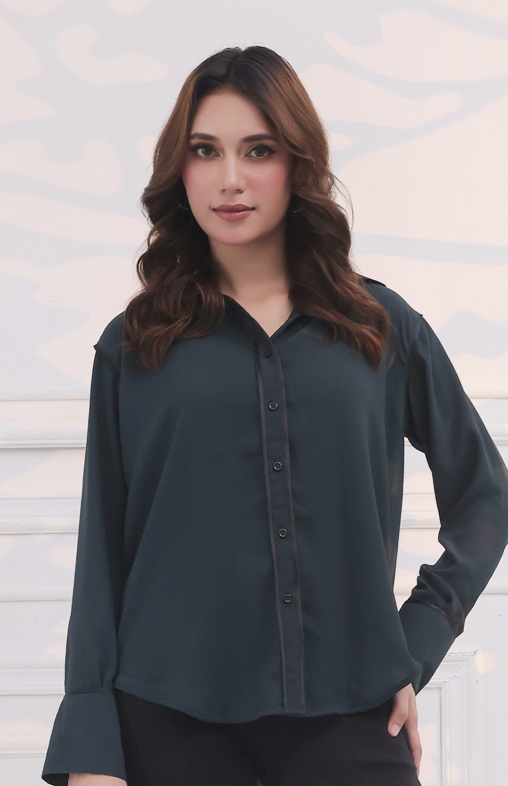 Contrast Trim Shirt