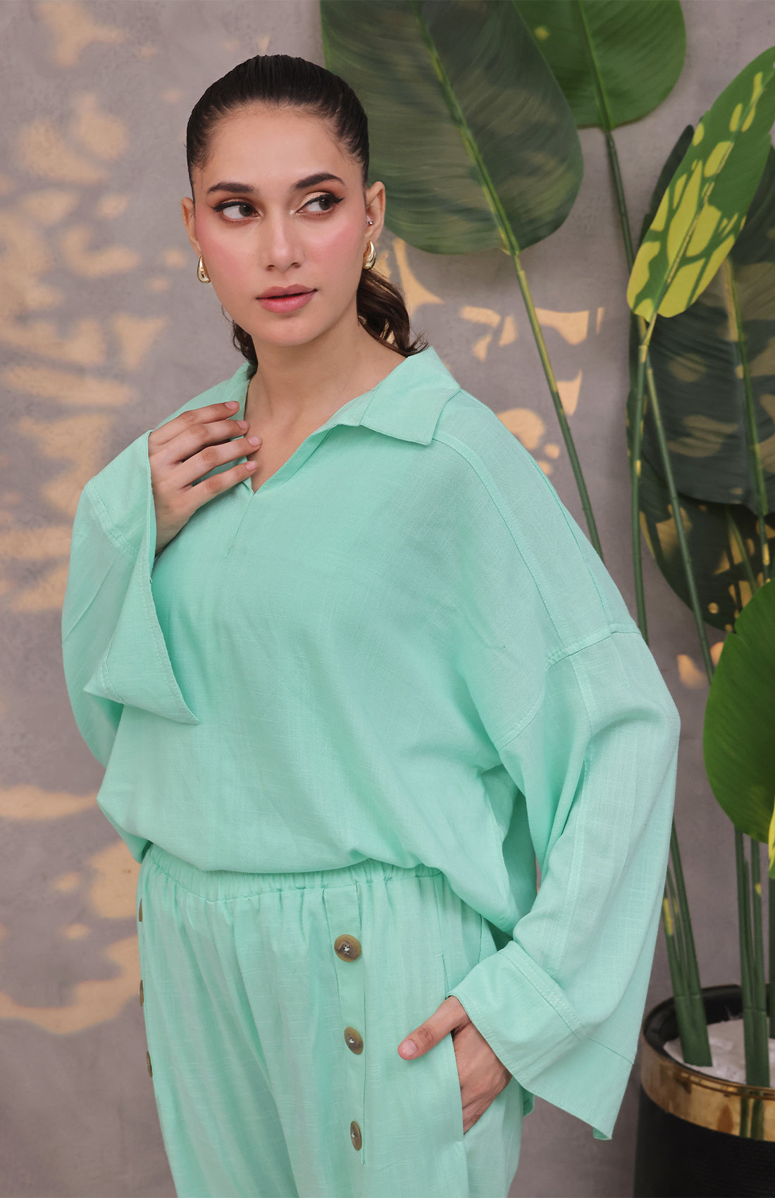 Flowy linen top