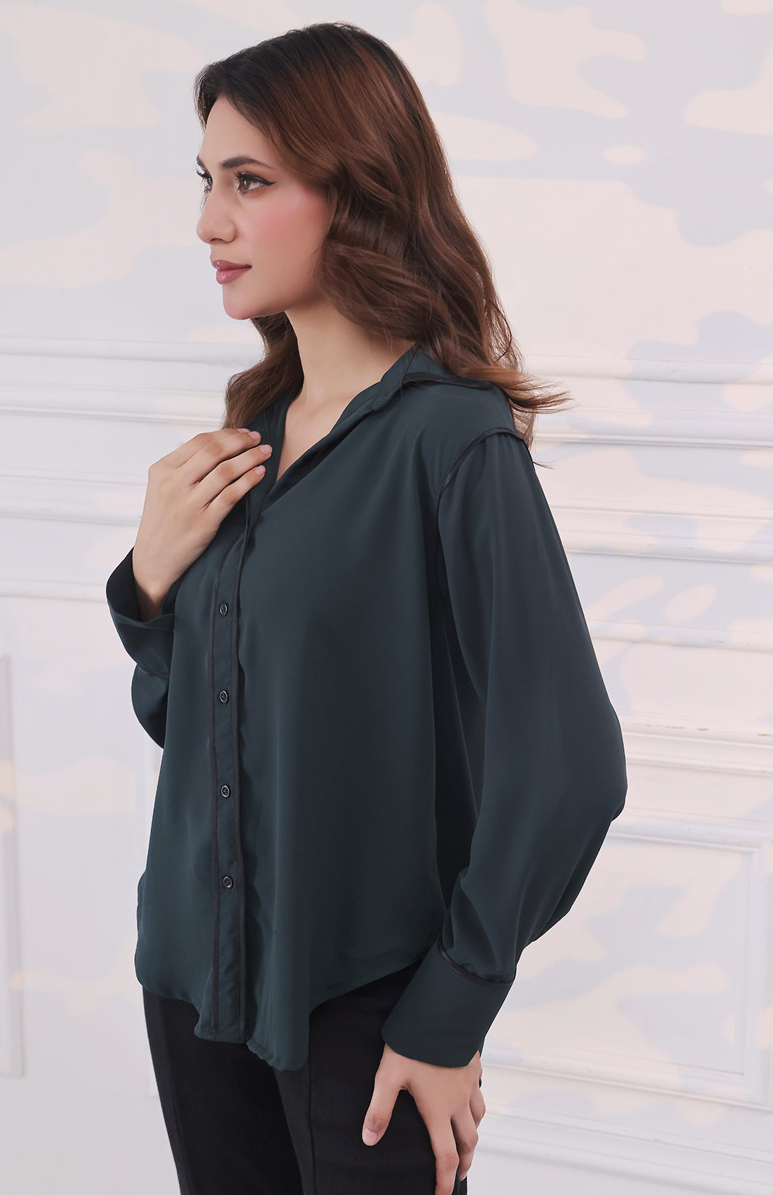 Contrast Trim Shirt