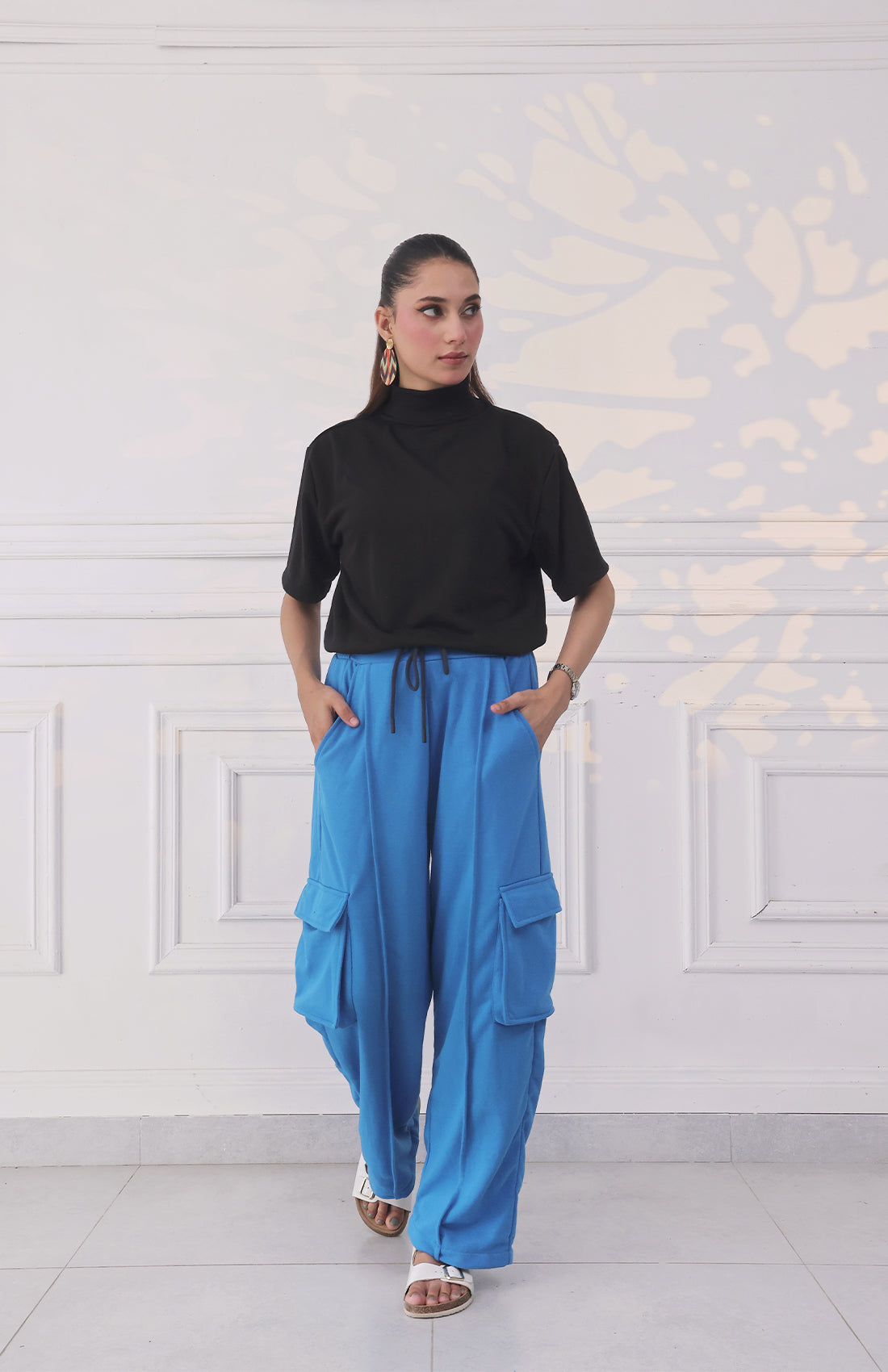 Casual Terry Cargo Pants