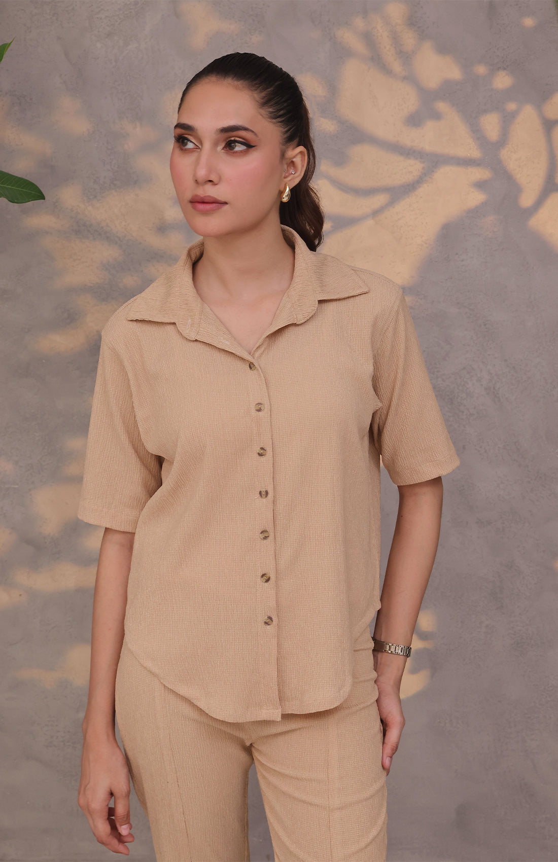 Textured Stretch Shirt