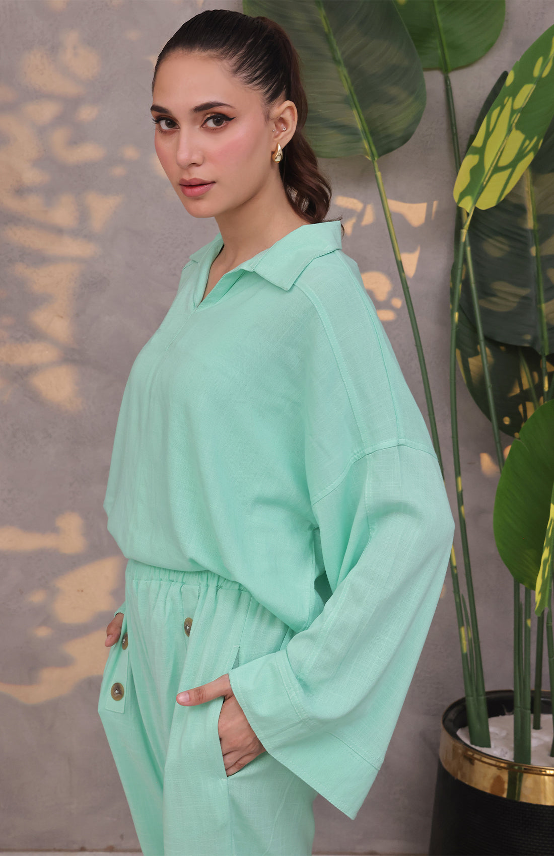 Flowy linen top
