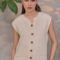 Linen City Vest Cream