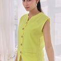 Linen City Vest Butter