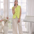 Linen City Vest Butter