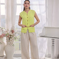Linen City Vest Butter