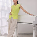 Linen City Vest Butter