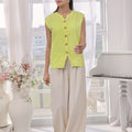 Linen City Vest Butter