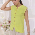 Linen City Vest Butter