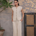 Linen City Vest Cream
