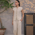 Linen City Vest Cream