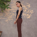 Contrast Trim Ribbed Top