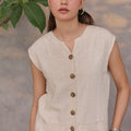 Linen City Vest Cream